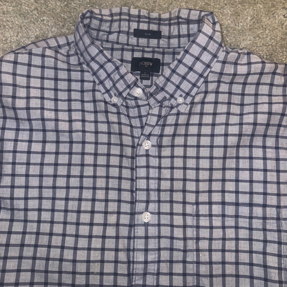J. Crew Button Down Shirt Slim Fit Size Large